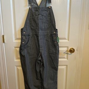 GAP Women's Striped Jeans Overalls. Petite Med